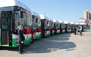 186 Units Golden Dragon Fuel Cell City Buses Arrive in Foshan for Operation