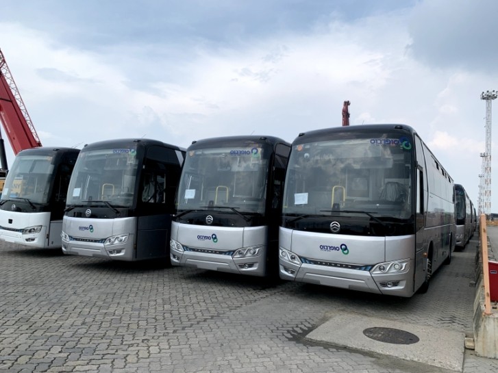 227 Units Golden Dragon Buses Arrive in Israel for Operation